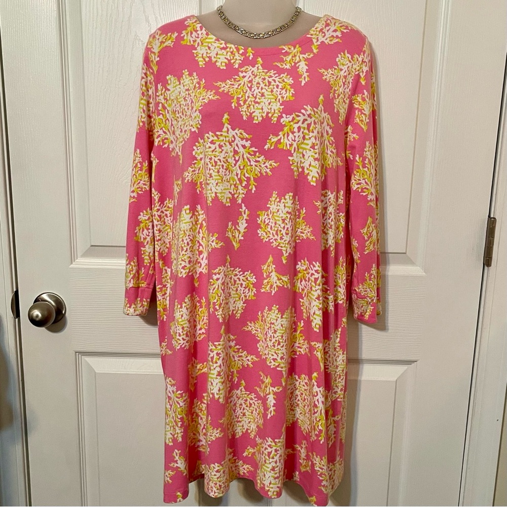 Crown & Ivy Pink and Yellow Patterned Garment